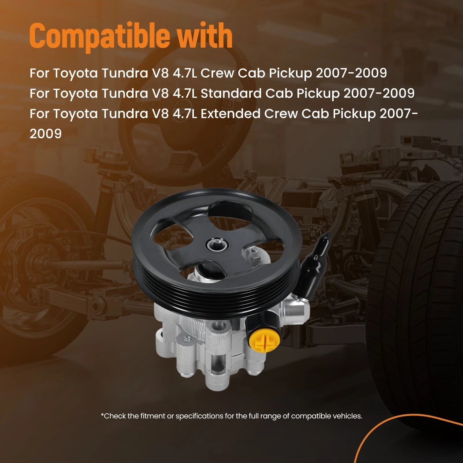 Power Steering Pump with Pulley for Toyota Tundra (2007-2009)