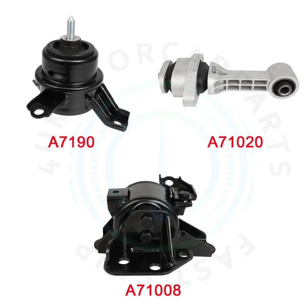 Set of 3 Engine Motor Trans Mounts for Kia Soul (2010–2013)