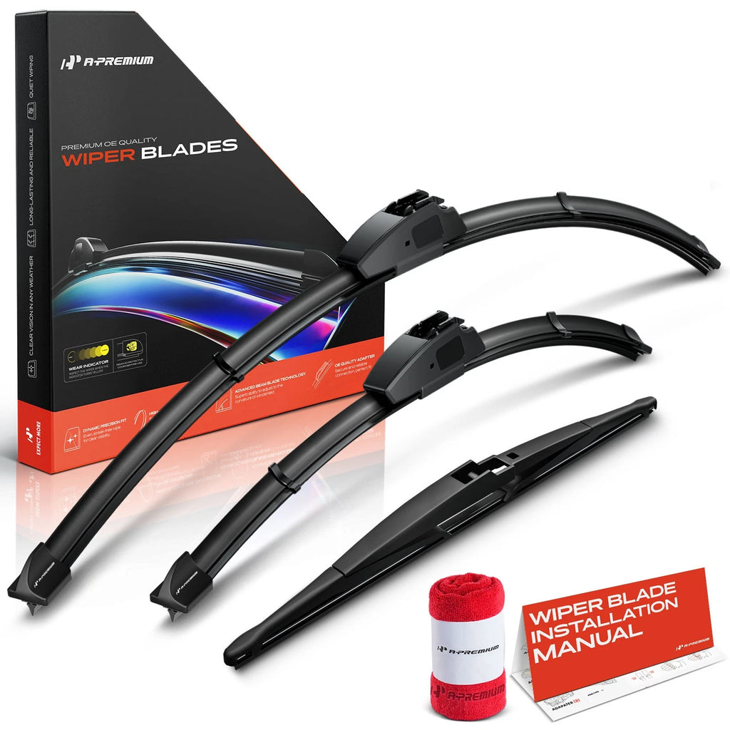 Set of 3 Windshield Wiper Blades for Jeep Cherokee (2014–2023)