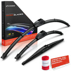 Set of 3 Windshield Wiper Blades for Jeep Cherokee (2014–2023)