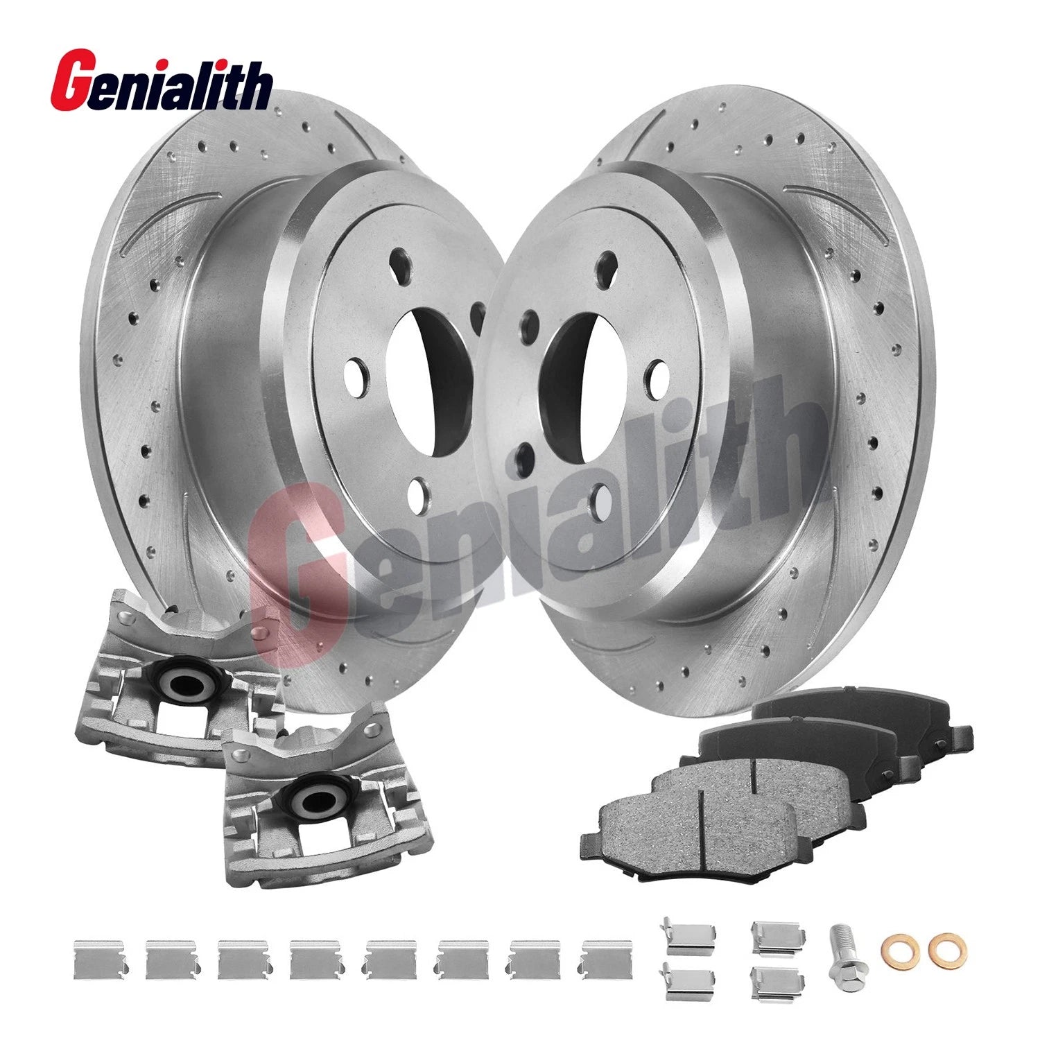 Rear Brake Rotors Pads Calipers for Jeep Liberty Dodge Nitro (2008–2012)