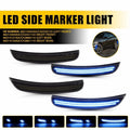 4X Dynamic Blue Smoke LED Side Marker Lights for Dodge Charger (2015–2023)