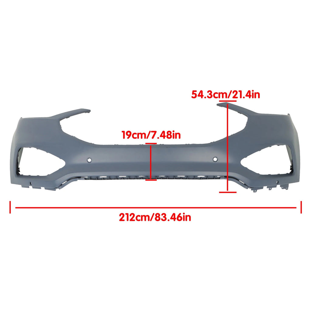 Primed Front Upper Bumper Cover for Ford Edge (2019–2024) with Park Assist