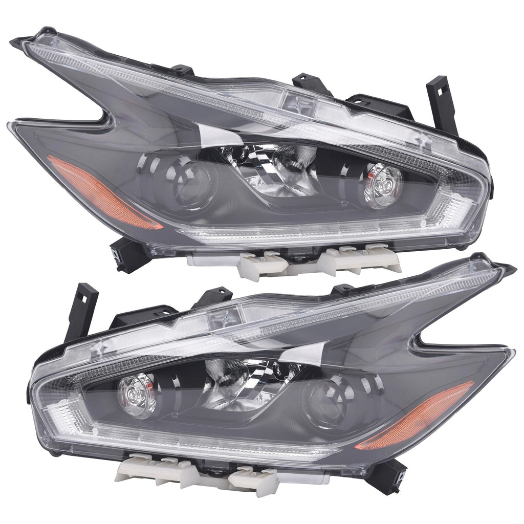Set of 2 Headlight Assemblies for Nissan Murano (2015–2018)