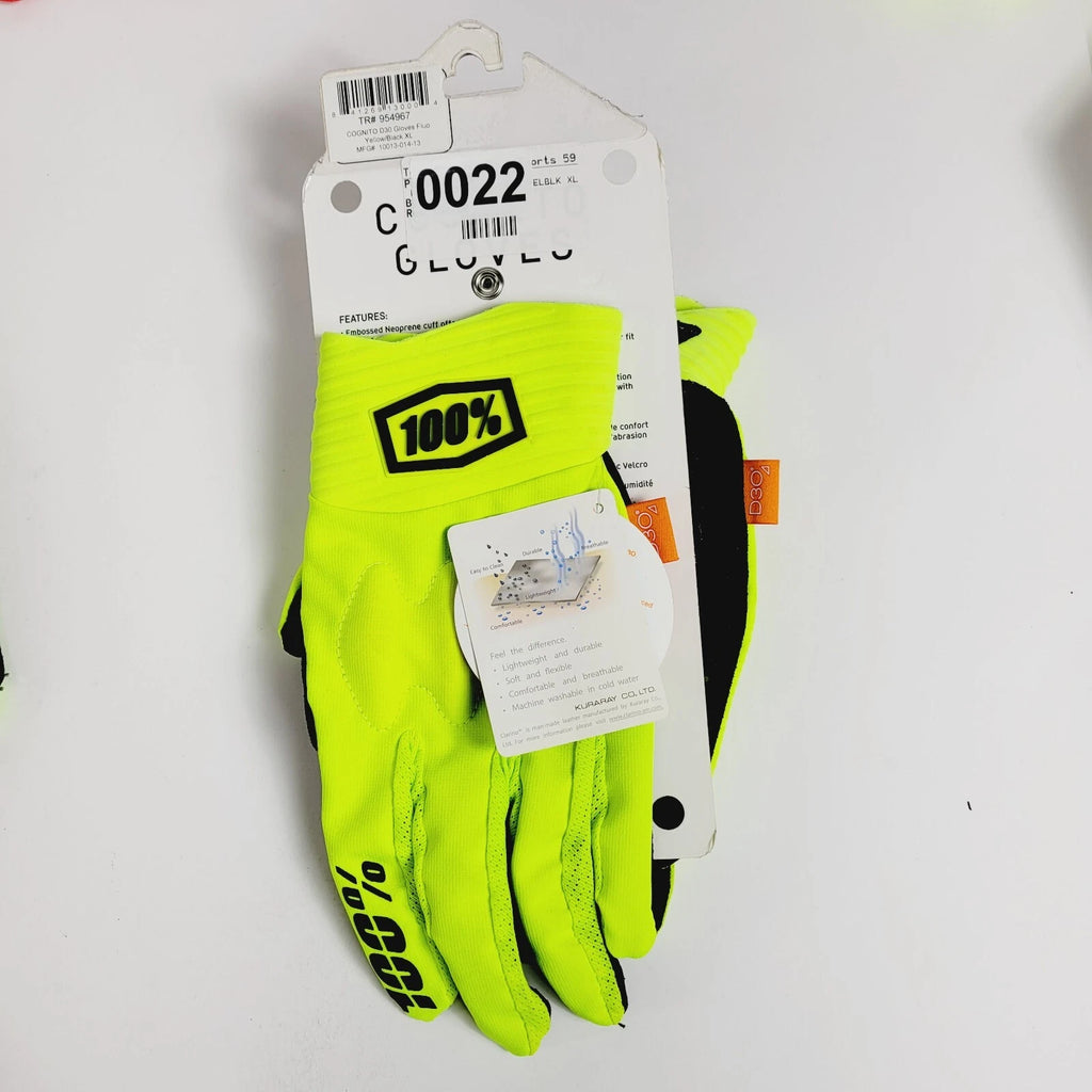 Cognito Full Finger Gloves for Men - Flourescent Yellow/Black, Size XL