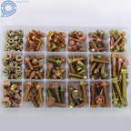 Set of 245 Heavy Duty Flanged Bolts and Nuts Kit for Metric Applications