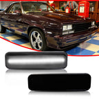 Smoked White LED Front Bumper Side Marker Lights for El Camino & Caballero (1982–1987)