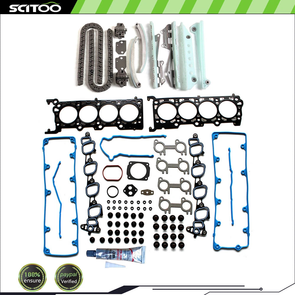 Head Gasket Set & Timing Chain Kit for Ford F-150 F-250 E-150 (1997–1999)