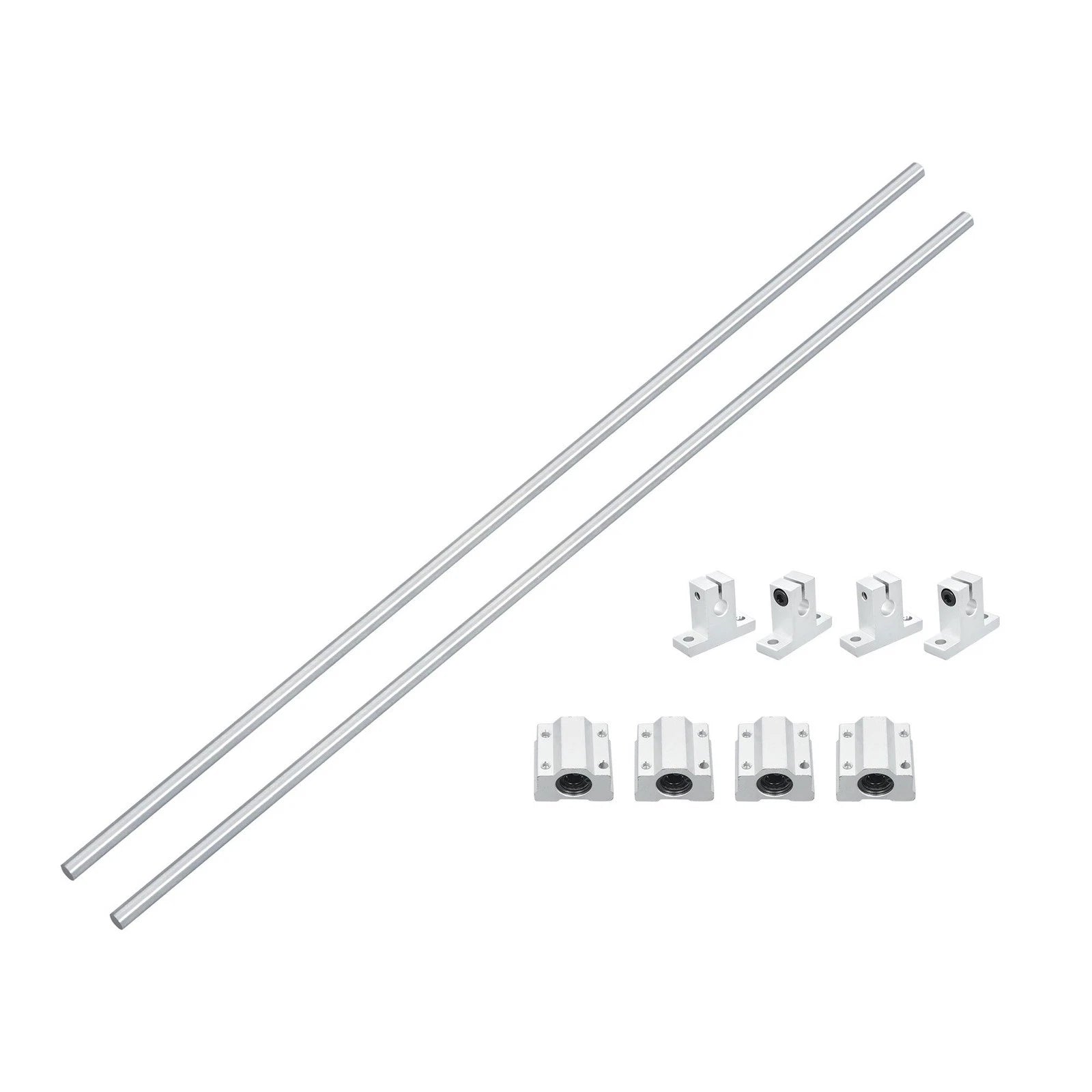 2Pcs Linear Motion Rail Shaft Slide Guide for SCS8UU Bearing & SK8 Rail
