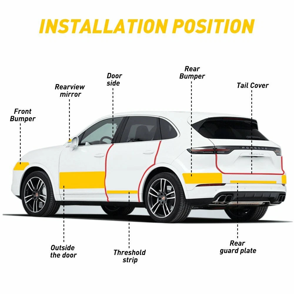 Carbon Fiber Door Sill Scuff Protector for Car (YYYY–YYYY)