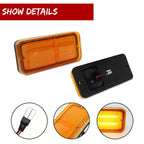 2X Amber LED Side Marker Lights for Chevy GMC Truck (1968–1972)