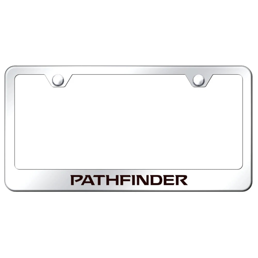 Stainless Steel License Plate Frame - Officially Licensed for Nissan Pathfinder