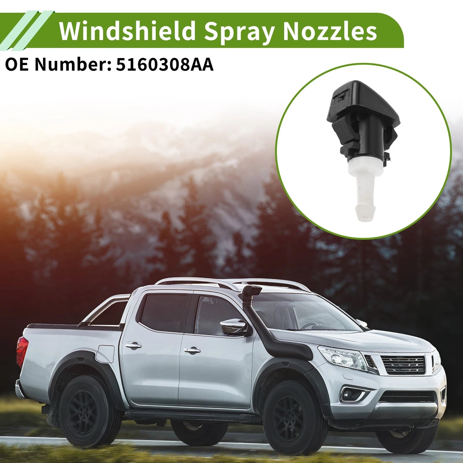 Windshield Washer Nozzle Set for Dodge (No. 5160308AA)