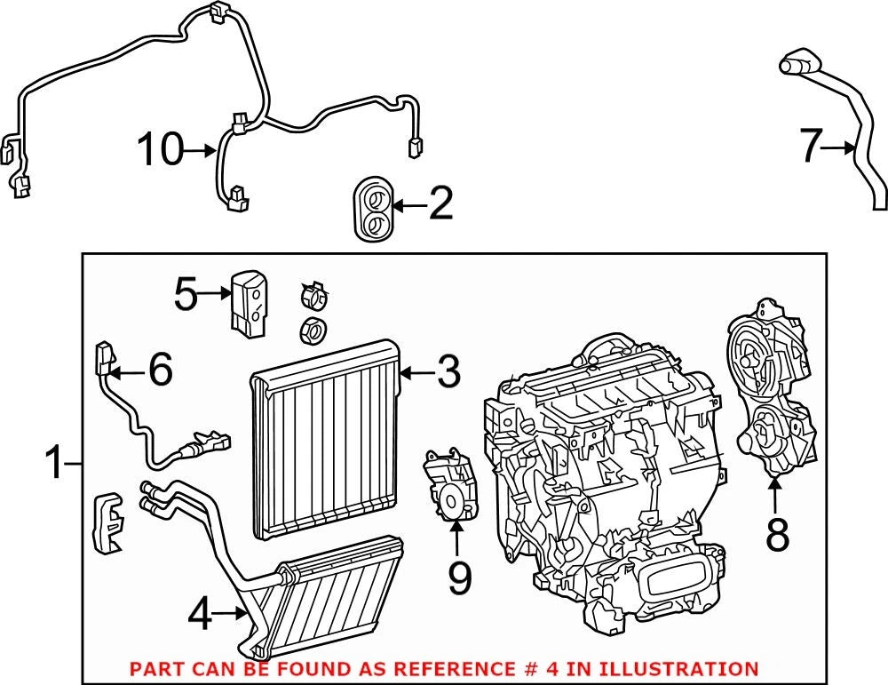 HVAC Heater Core 8710707030 for Lexus