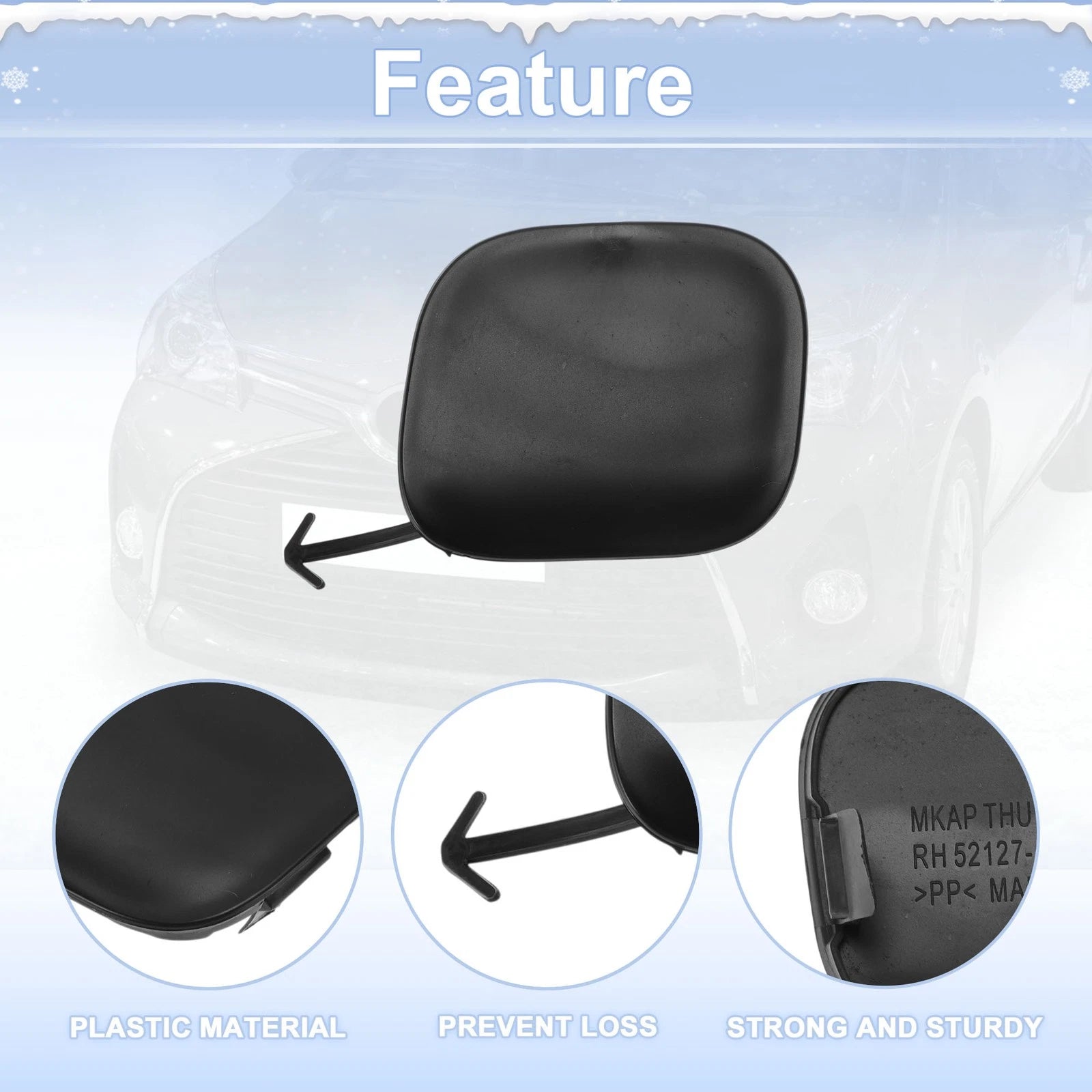 Tow Hook Cover Cap for Toyota Corolla (2007–2009) No. 5212802250
