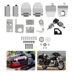 Set of 2 Chrome Hardware Latches Hinges Lock for Harley King Tour Pack (2006–2013)