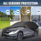 Waterproof Car Cover for Honda CRV (1995–2023) 210D-PU Oxford, Zippered Black