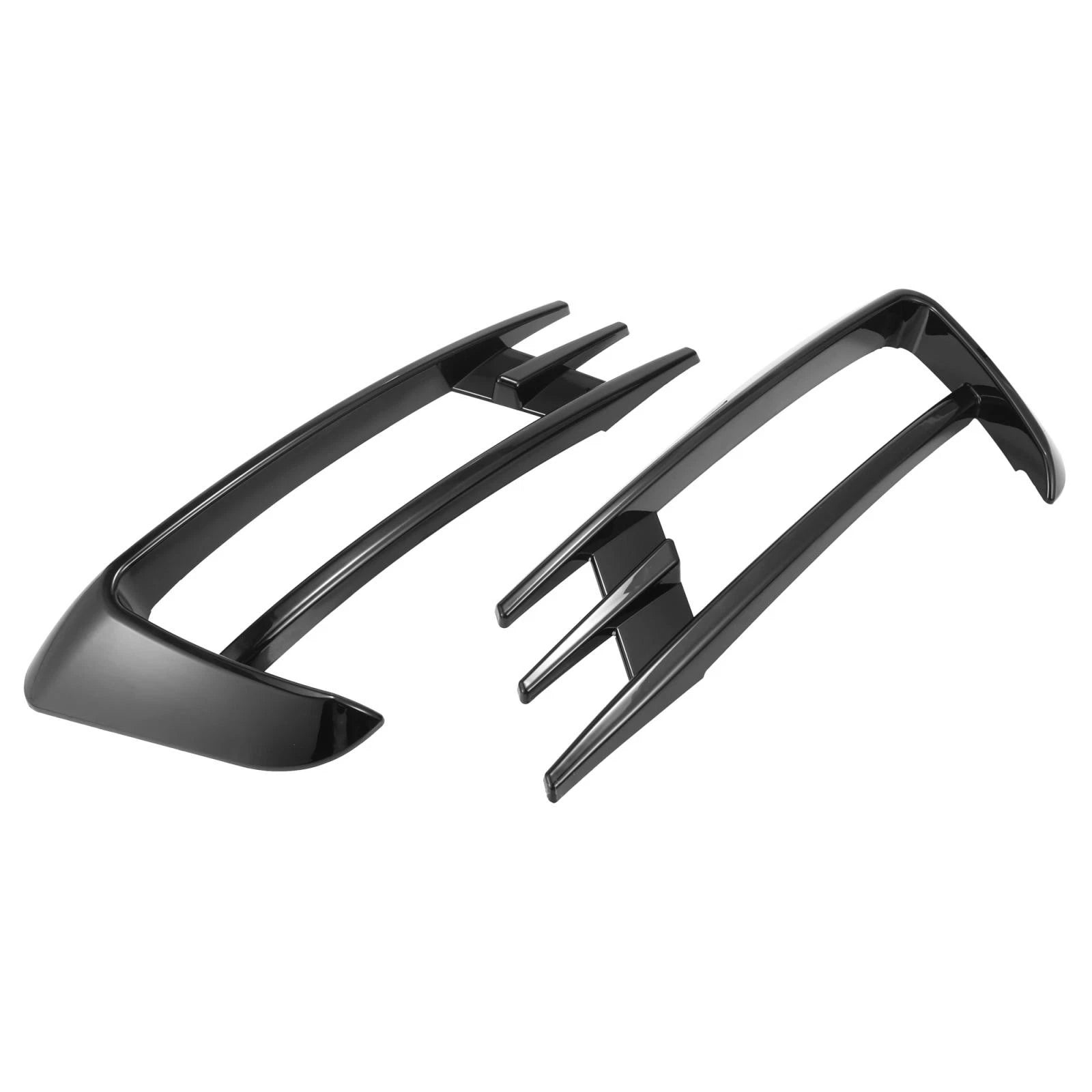 1 Pair Glossy Black Front Bumper Fog Light Grille Cover for Volkswagen Golf MK7 (2015–2019)