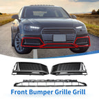 Front Lower Bumper Grille for Audi A4 B9 (2016–2023) Black S-Line