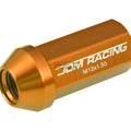 20 PC Closed End M12x1.5 50mm Tall Orange Aluminum Lug Nuts + Adapter