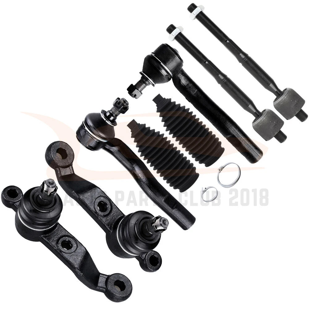 Set of 8 Front Lower Ball Joints and Tie Rods for Lexus GS300 GS400 GS430 (1998–2005)