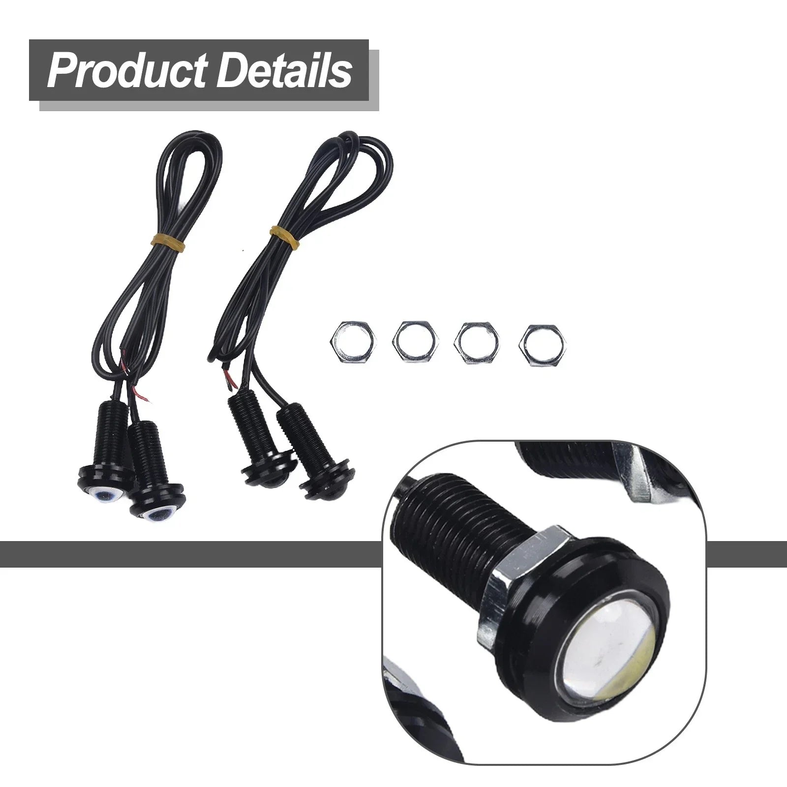2 x White LED Front/Rear Side Marker Lights Attachment for Ford SVT Raptor