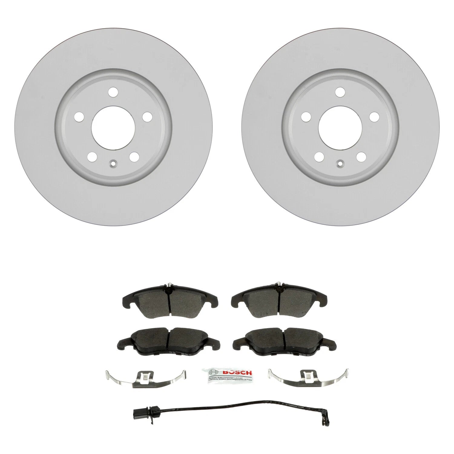 Set of 2 Bosch Front 320mm Rotors Disc Brake Pad Kit for Audi A4 A5 A6 Allroad (2008–2016)