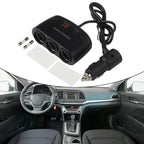 Premium Car Charger Splitter with Triple Socket High Power 120W Output