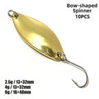 10X Spinner Spoon Lure 32mm/40mm for Bass Pike Trout (Freshwater)