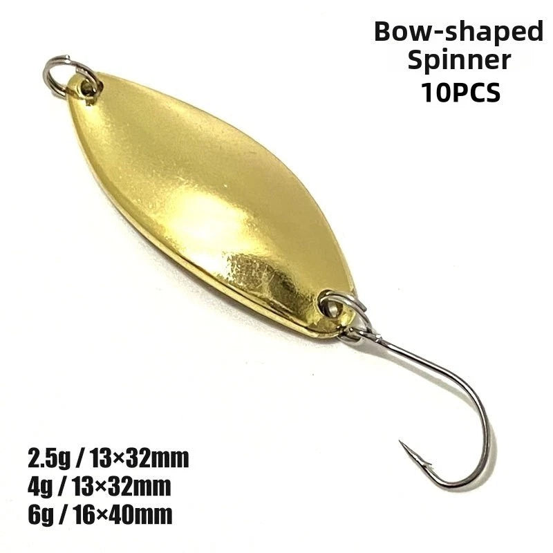 10X Spinner Spoon Lure 32mm/40mm for Bass Pike Trout (Freshwater)