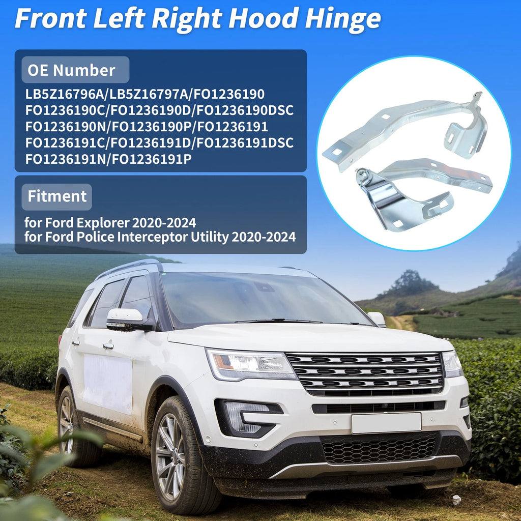 Hood Hinge Set for Ford Explorer (2020–2024) No.LB5Z16796A/LB5Z16797A