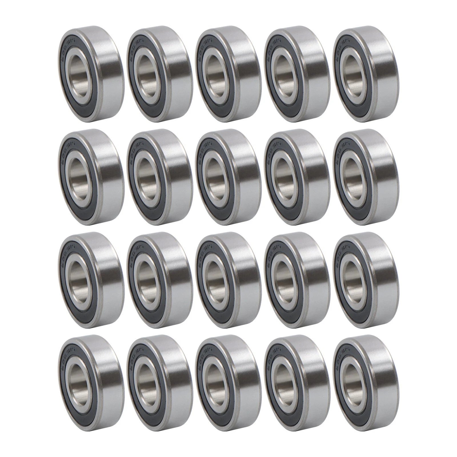 20X 6203-2RS Rubber Seal Ball Bearings for Industrial Use (17x40x12mm)