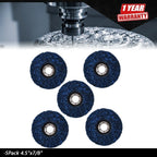 Set of 5 Poly Strip Disc Wheels for Angle Grinder (4.5'' x 7/8'')