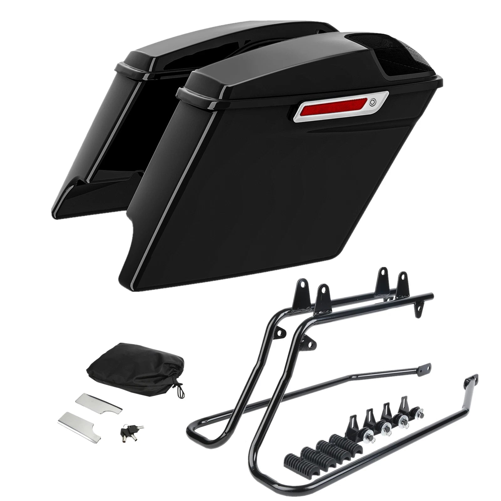Hard Saddlebags Speaker Grill & Bracket for Harley Softail FLST (1984–2017)