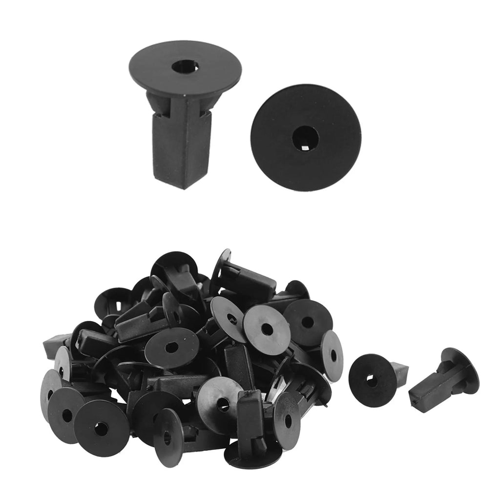 50 Pcs Black Plastic Rivet Clips for Toyota Prado (8.3x8mm Hole)