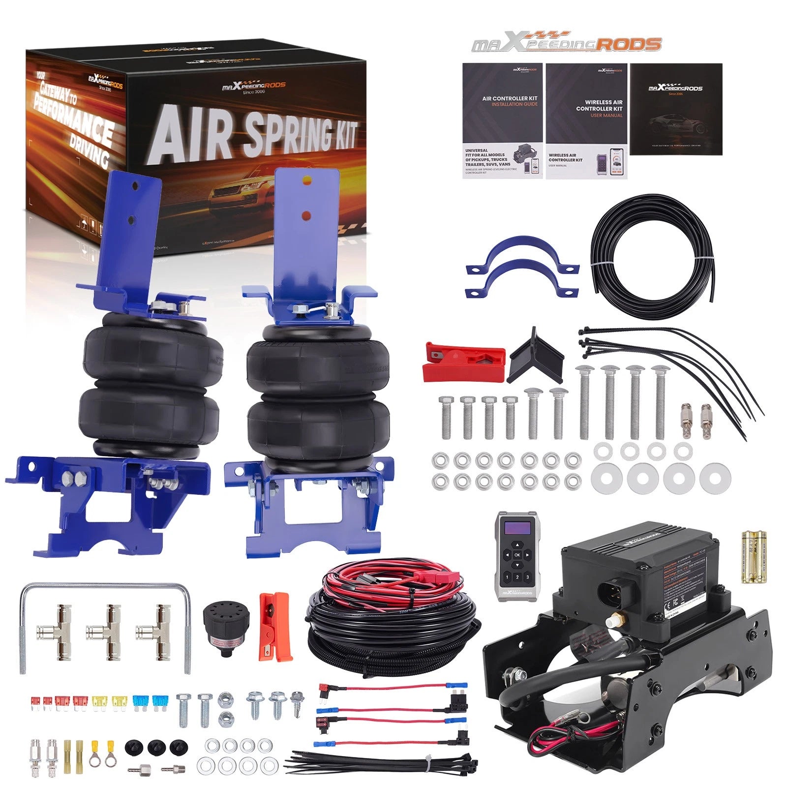 Air Suspension Kit + Wireless Compressor for Ford Excursion 4WD (2000–2006)