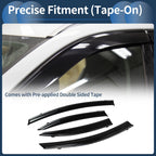 Set of 4 Window Deflectors for Honda Civic (2006) - Black Vent Visors