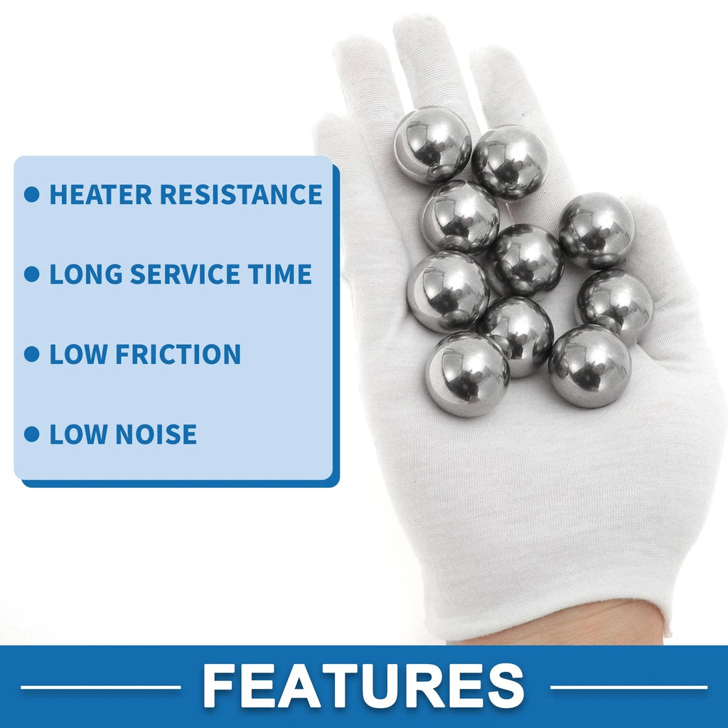Set of 10 Precision 25mm G100 Steel Ball Bearings