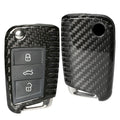 Carbon Fiber Black Remote Key Fob Cover for VW Golf MK7 (2013-2020)