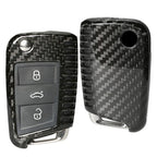 Carbon Fiber Black Remote Key Fob Cover for VW Golf MK7 (2013-2020)