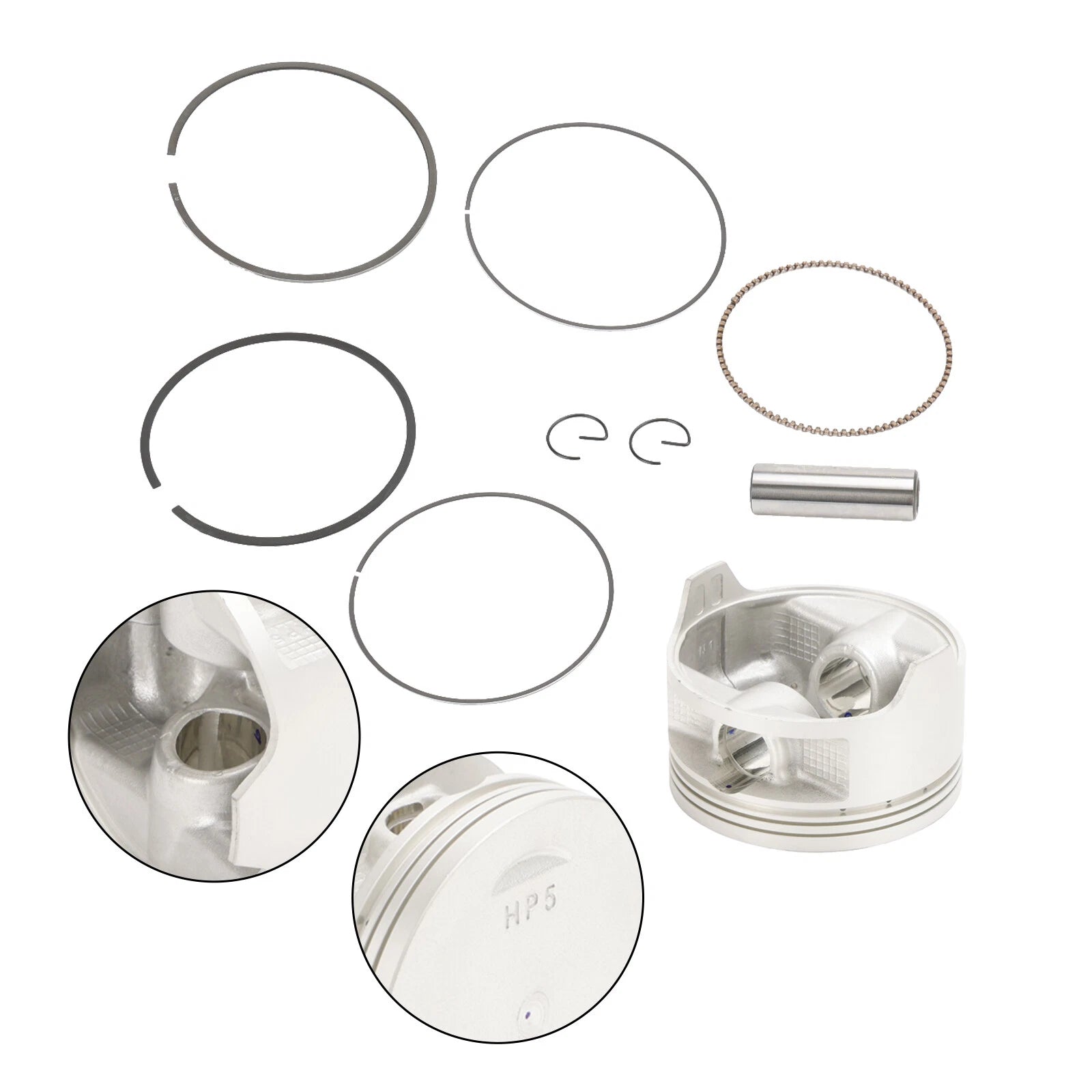 Engine Piston Kit Standard Bore 86.5mm for Honda Rancher TRX420 (2007–2018)