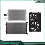 Cooling Fan Radiator AC Condenser Kit for Volkswagen Jetta (1999–2005)