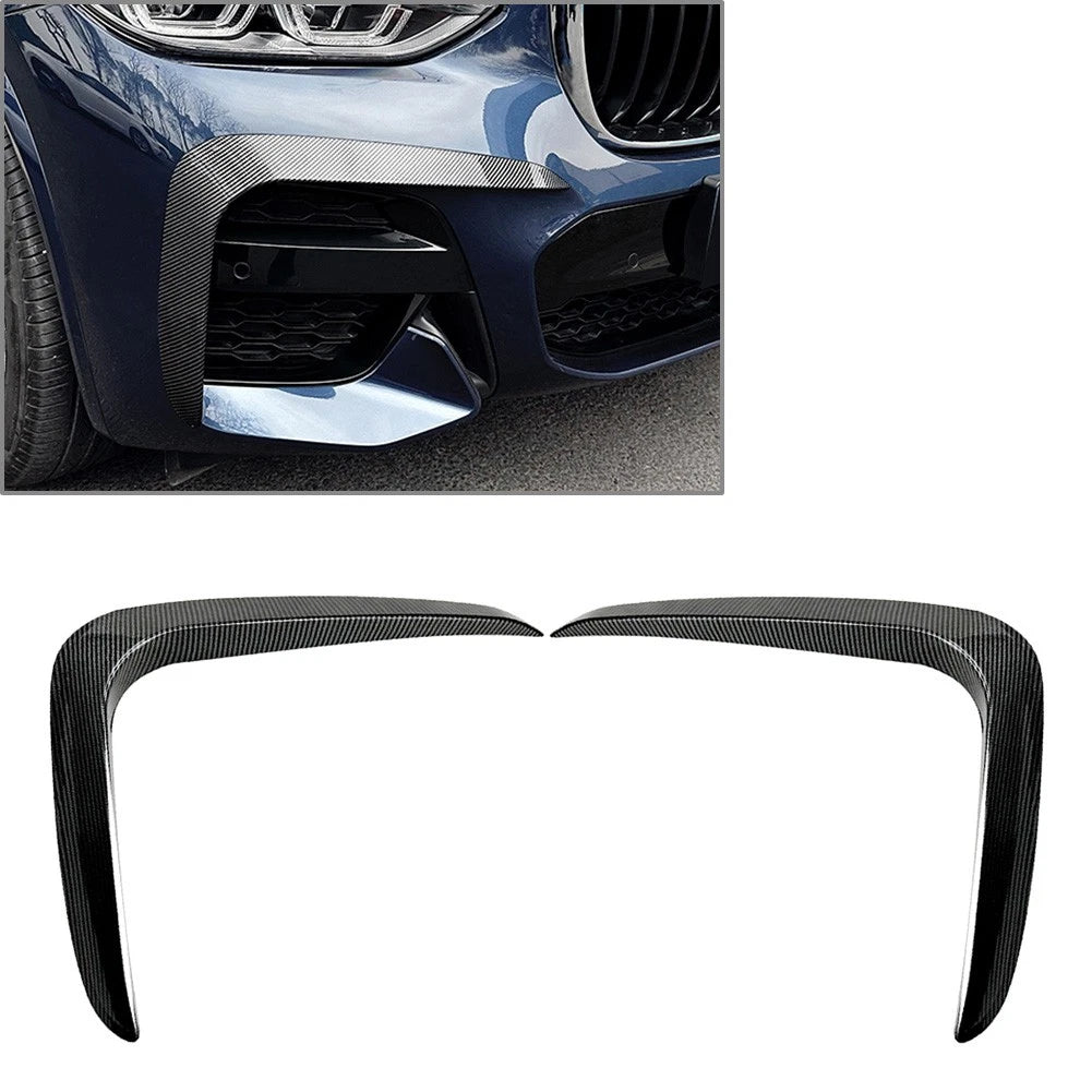 Front Fog Lamp Frame Trim Pair for BMW X3 G01 (2018–2021) Carbon Fiber