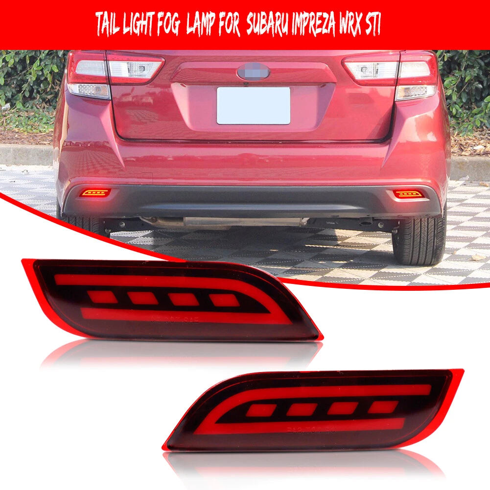 2X Red LED Rear Bumper Fog Lights for Subaru Ascent (2019–2023)
