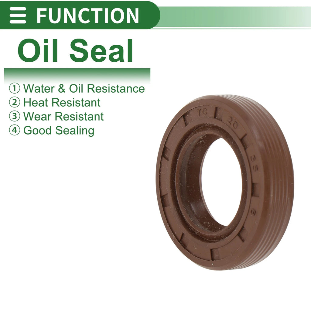 Oil Seal FKM Rubber 20x35x8mm for Various Models (5 Pcs)