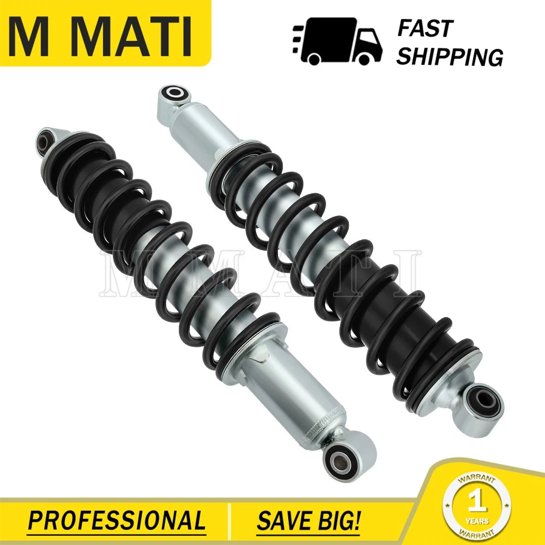 Set of 2 Rear Coil-Over Shock Absorbers for Honda Sportrax TRX250EX (2001–2009)