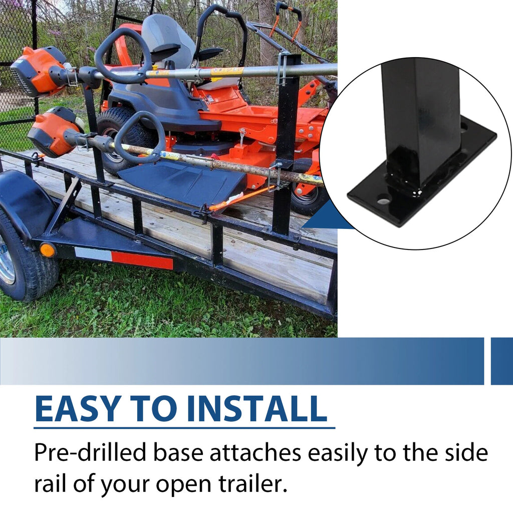 2X Weed Trimmer Rack Holder for Landscape Trailers - 4 Handles