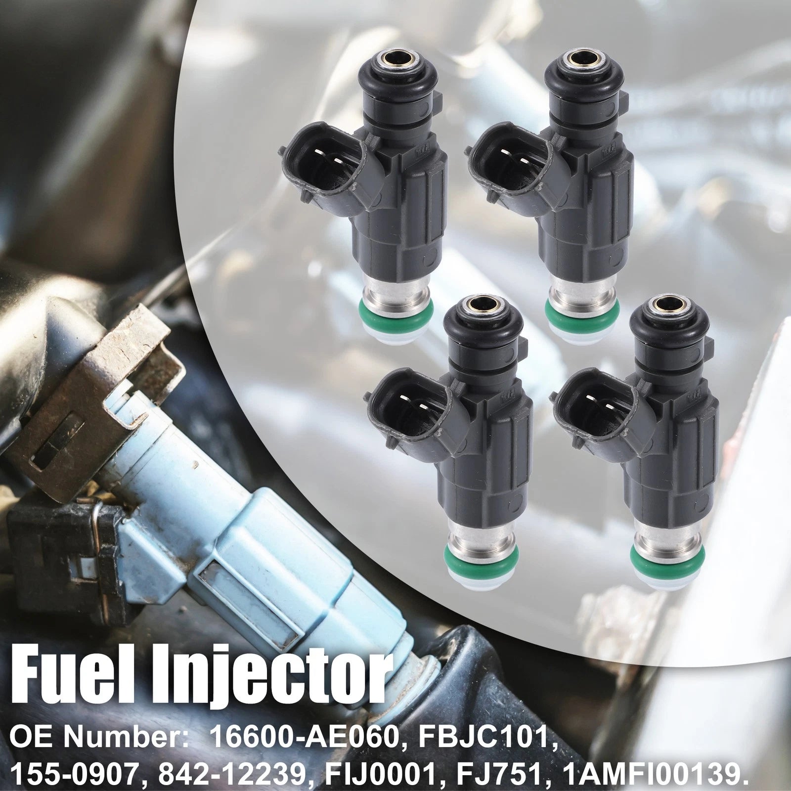 Set of 4 Fuel Injectors for Nissan Altima 3.5L (2002–2005) 16600-AE060