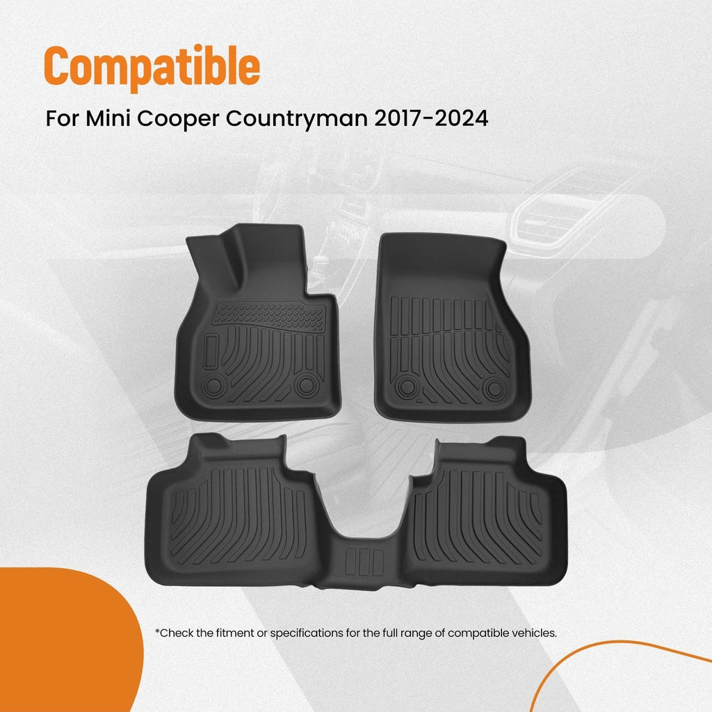 TPE Carpet Floor Mats for Mini Cooper Countryman (2017-2024)