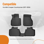 TPE Carpet Floor Mats for Mini Cooper Countryman (2017-2024)